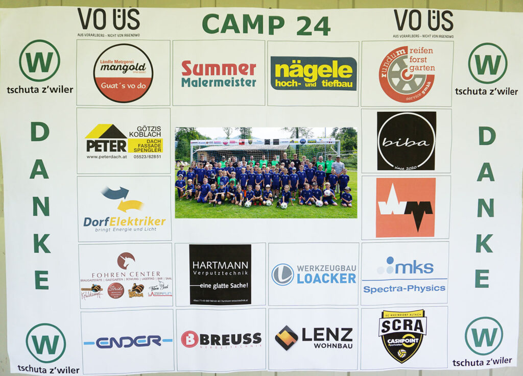 Sponsorentafel Fussballcamp 2024